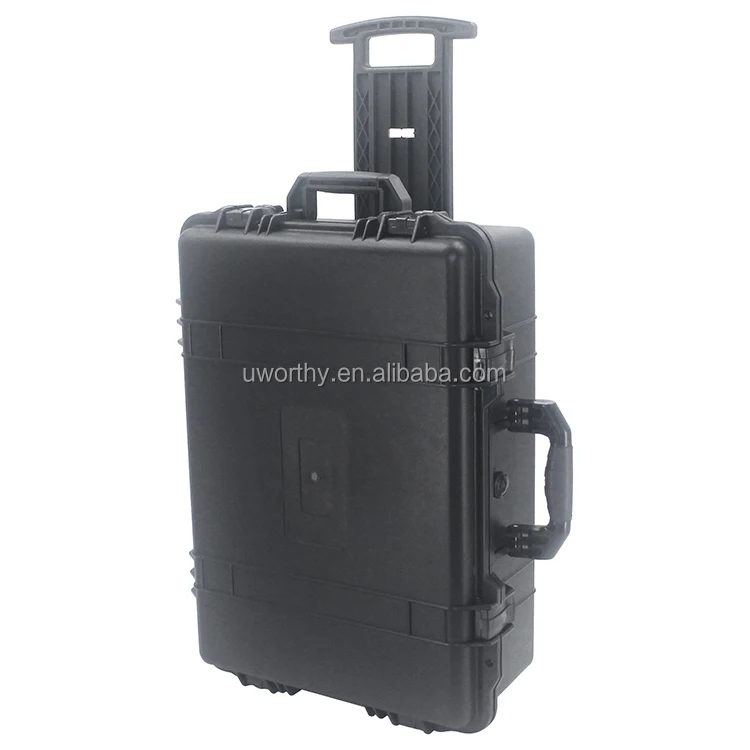 618x460x230mm Promotional Price Injection Molded Hard PP Material Wheeled Plastic Tool Case Trolley with Customized Foam