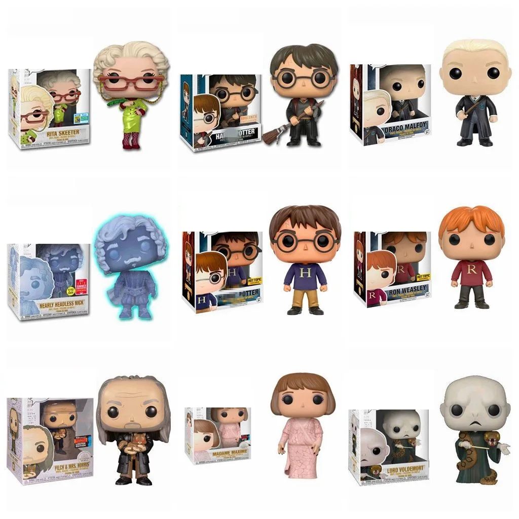 FUNKO POP Hedwig Sirius Black Dobby Snape Voldemort Luna RON Hermione Malfoy Action Toy Figure Collection Model Toy Kids gift