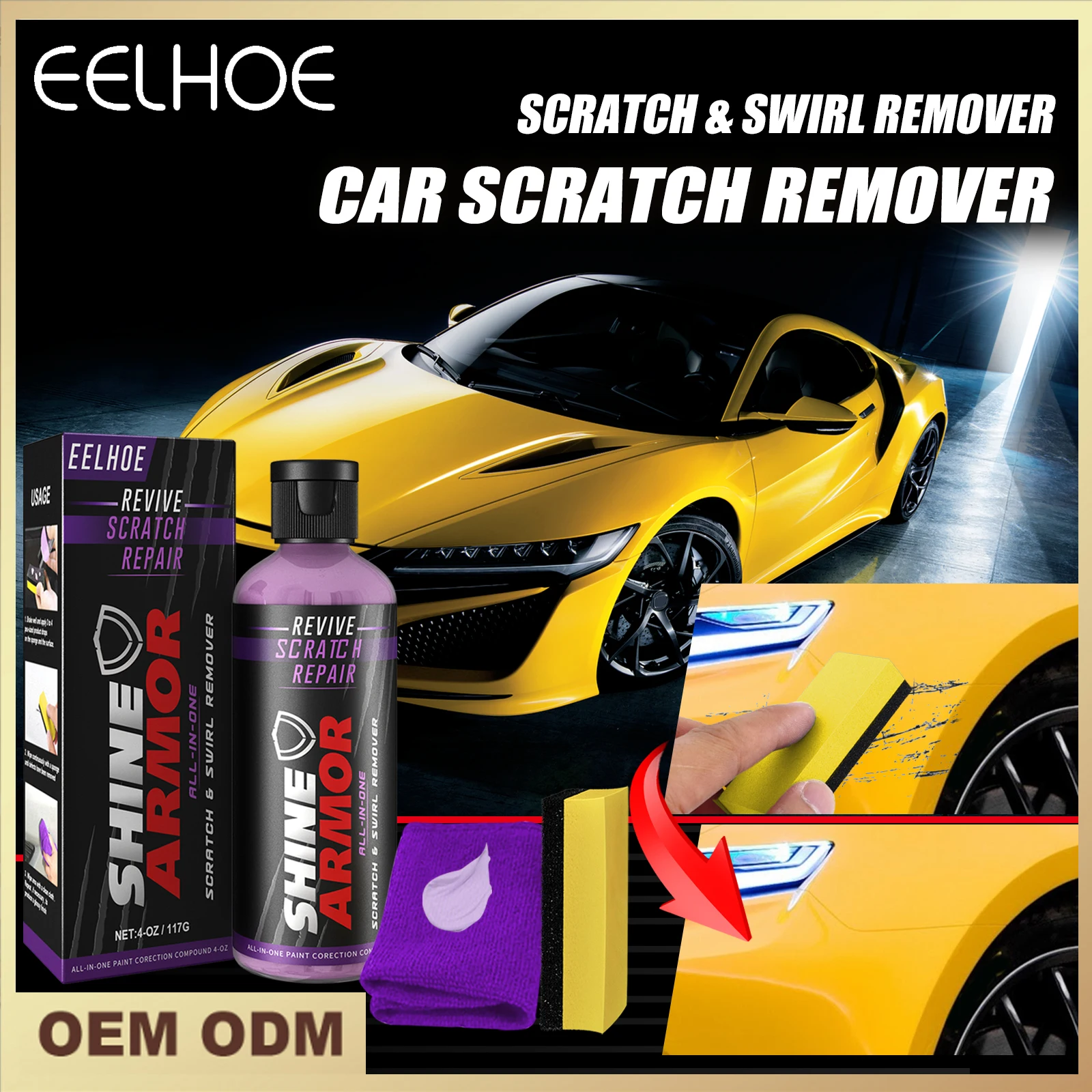 Professional Car Scratch Remover set Paint Restorer & car repair tools Car Scratch Polish set
