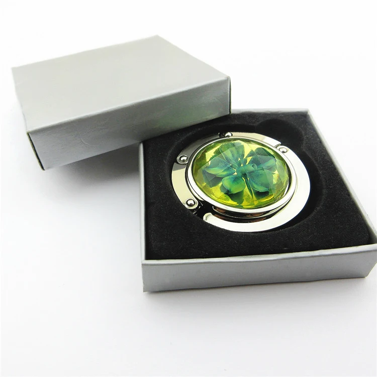 Custom Creative Table Top Folding Purse Hook Handbag Holder Accessories Bag Hanger Plate Type