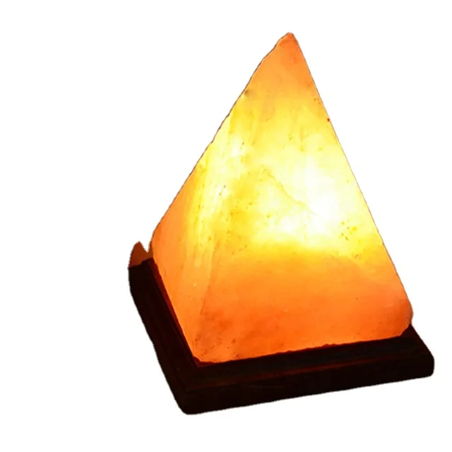 Pink Himalayan Iron Salt LED Lamps Importer Bowl Salt Lamps With Salt Chunks And Wooden Base Electric Cable
