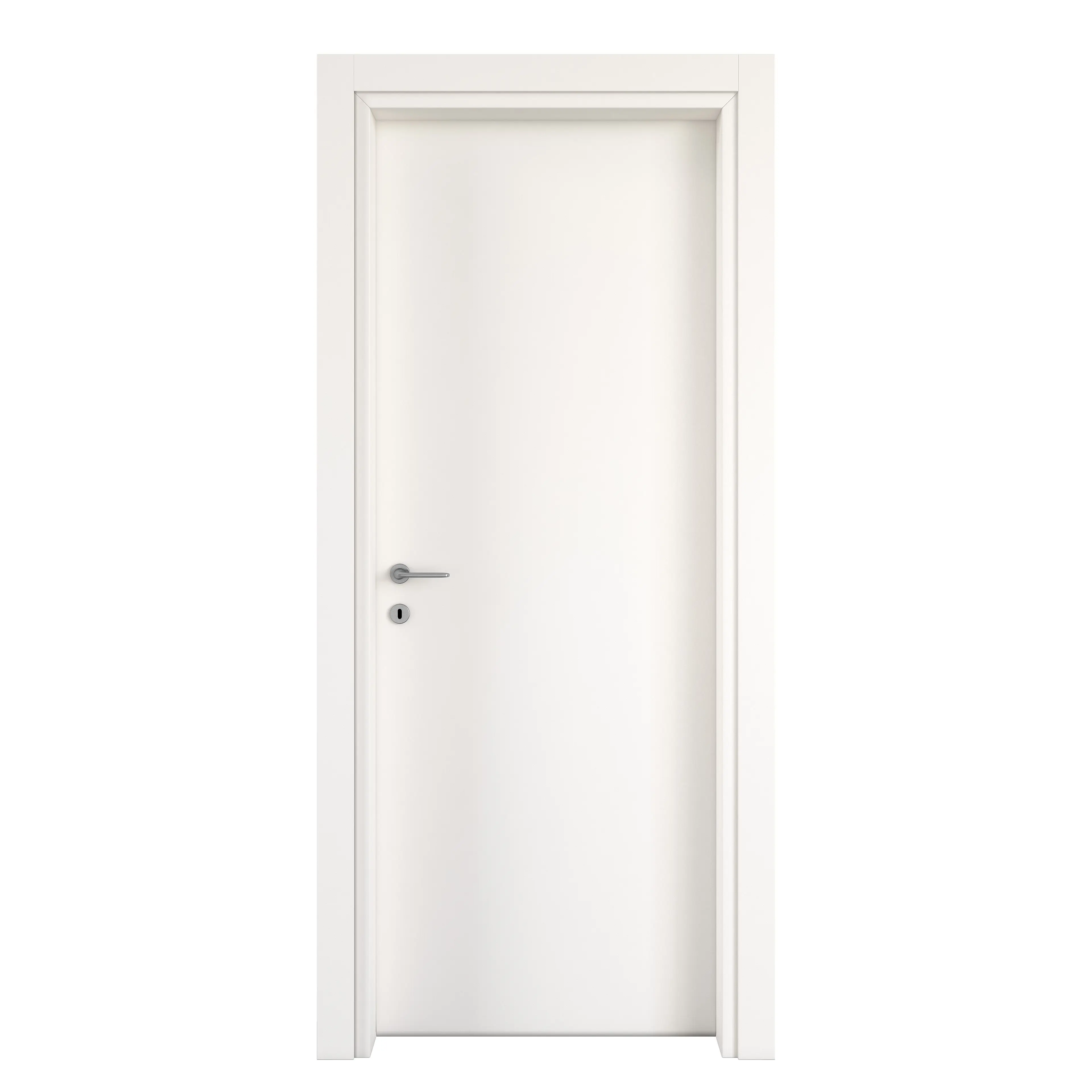 white primer design solid particle board filling core interior room wood flush door