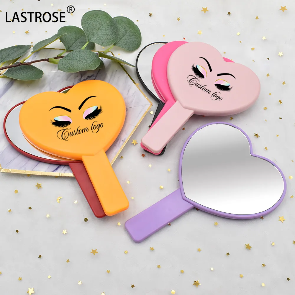 Private Label Makeup Mirror Handheld Mirror Luxury Shiny Diamond Cosmetic Mini Hand Mirror
