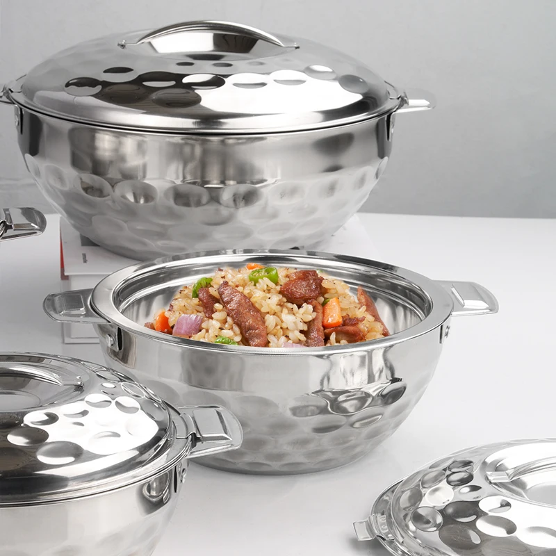 New Modern Induction Cookware Set Casserole Stainless Steel Pan With Lid Steel Hot Pot Insulated Food Warmer Casserole