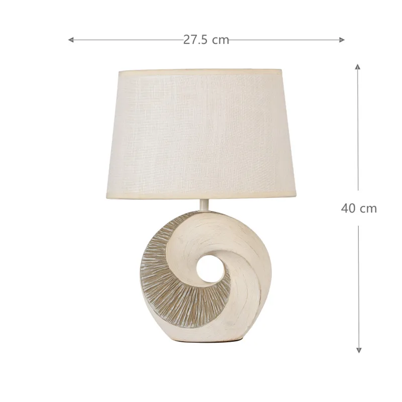 Modern contemporary table lamps fabric drum shade art decor ceramic bedside nightstand lamp 360 lighting