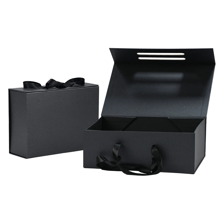 Роскошная картонная одежда на заказ, одежда, подарок, черная упаковочная коробка