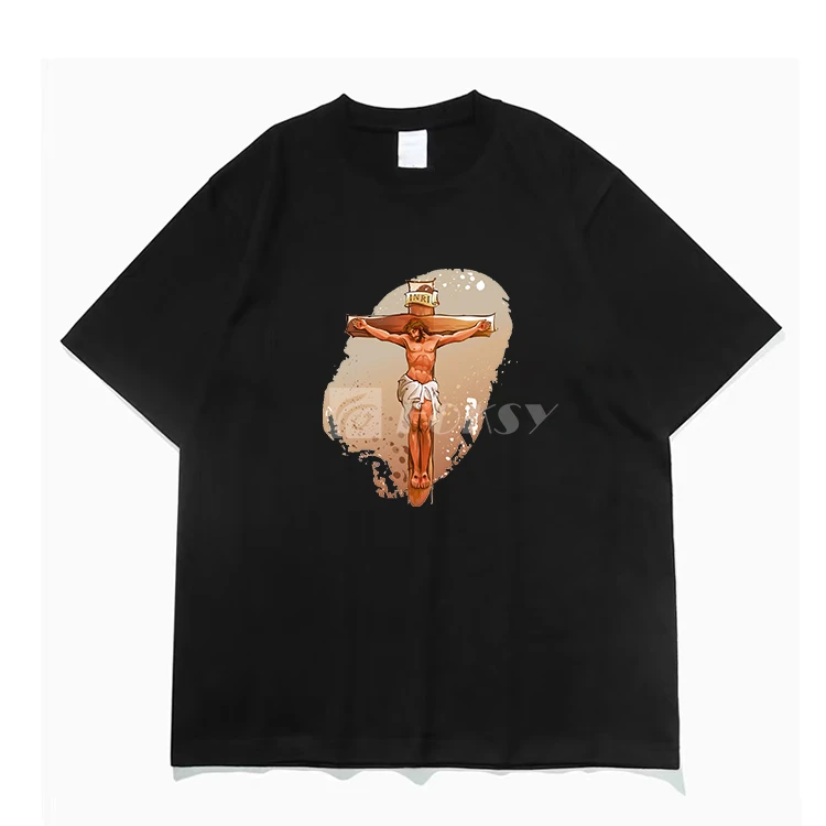 Whosale Printed Christian T-Shirt 100% Cotton Export Softstyle Round Neck Tshirt