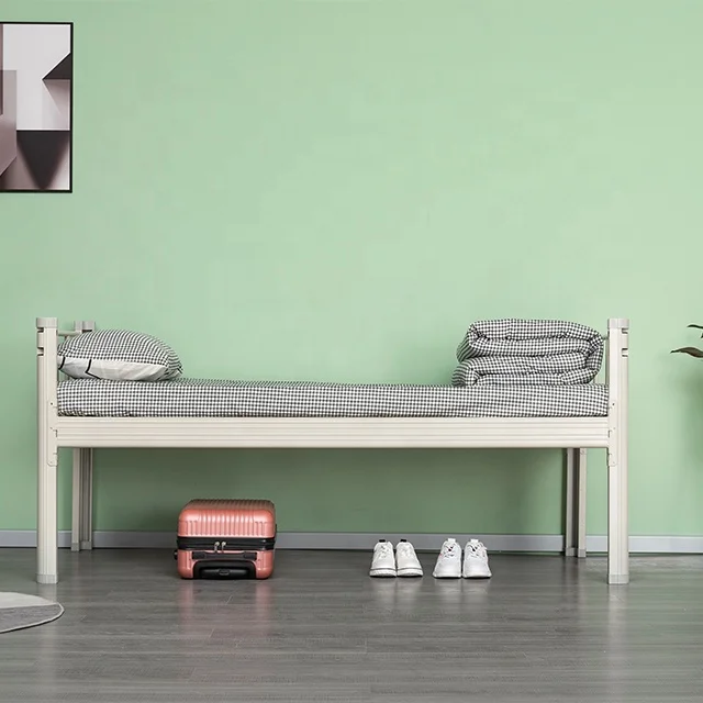 JZD triple bunk bed three layers hostel hotel metal bunk bed for adult commercial furniture