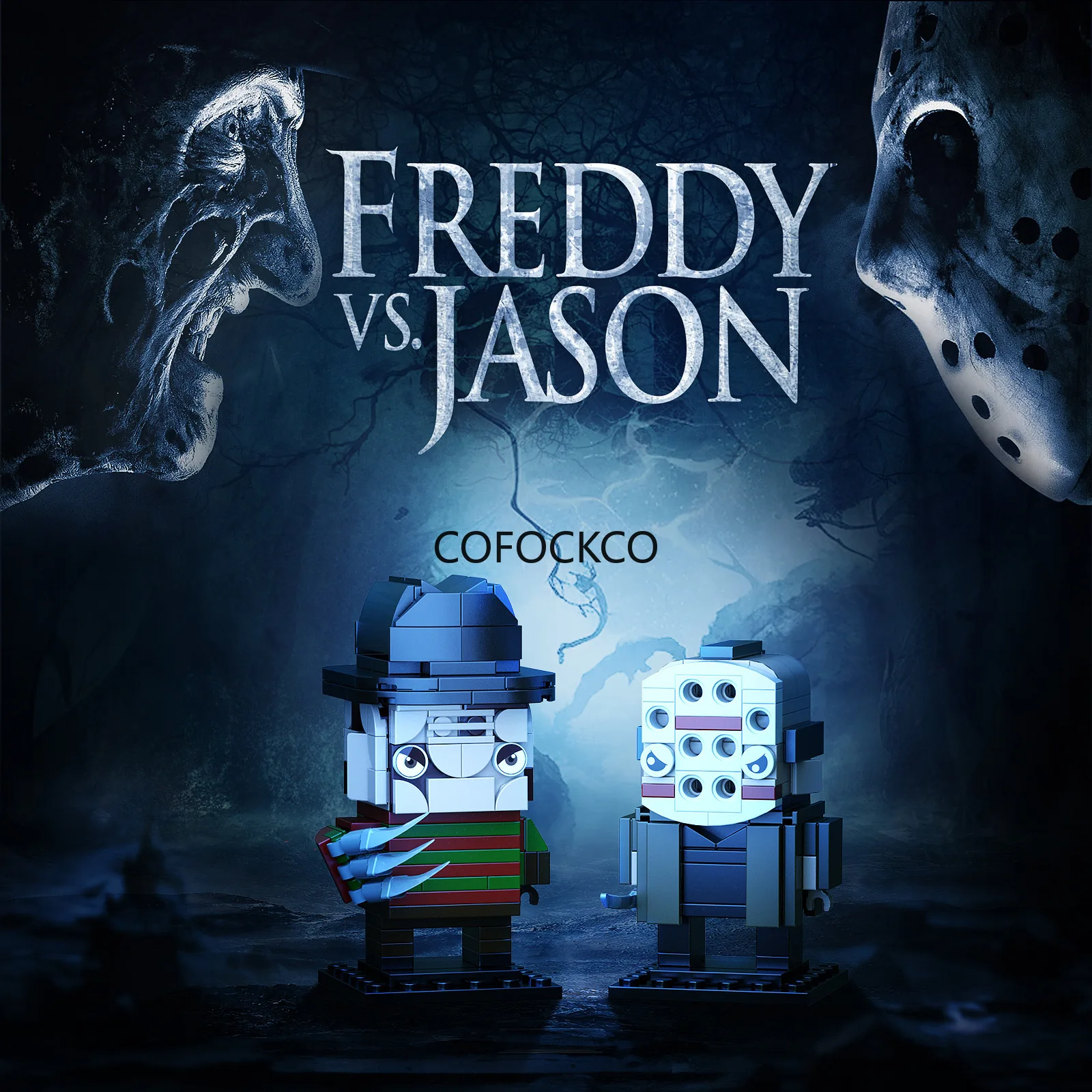 Fredy and Jason Action Figures Buiding Block Halloween Horror Movie Toys Ornament