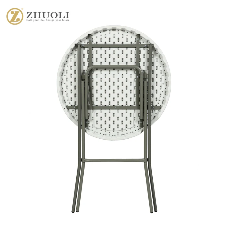 Wholesale durable HDPE  80*110CM Outdoor round banquet plastic portable bar tables