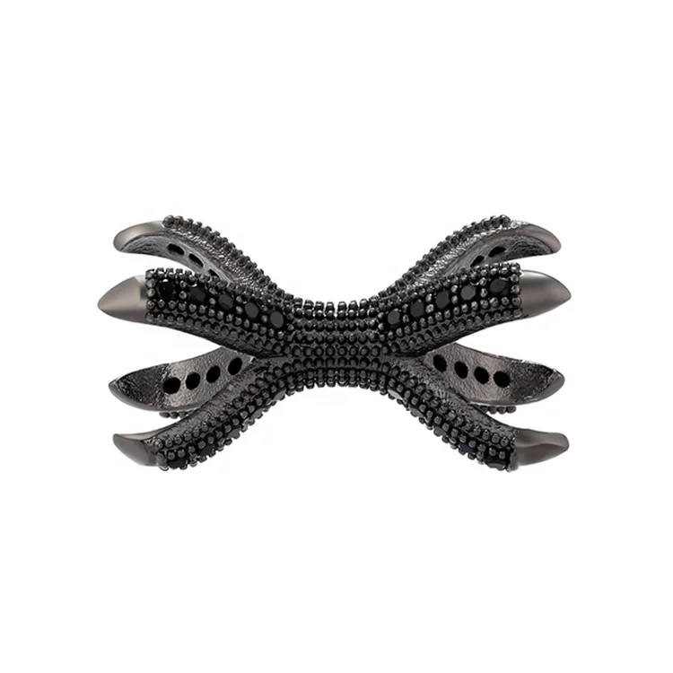 Zircon Pave Rhinestones Dragon Claw Connector Spacer Beads Bracelet Connector Charms Beads for Jewelry Making