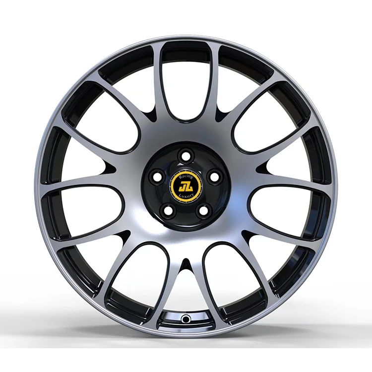 Jiangzao hot sale forged wheels 17 18 19 20 21 22 23 24 inch 5x112 5x120 size gloss black machined face for car