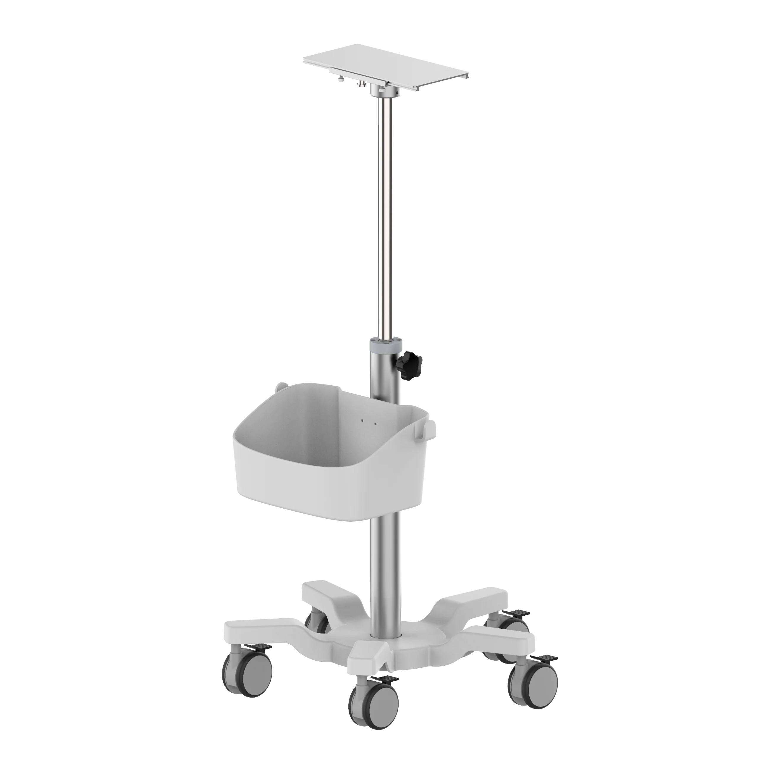 Hospital Trolley  Ajustable Monitoring Cart Trolley