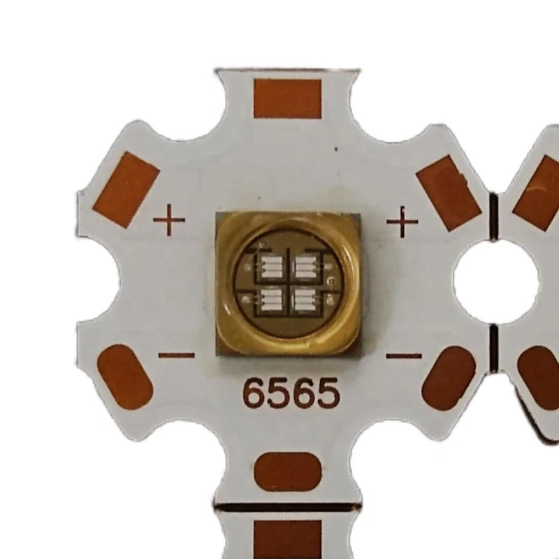 10W 6565 LED SMD 365nm 385nm 395nm 405nm UV LED With Plane Quartz Lens Beads Lamp