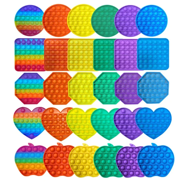 
2021 Hot Sale Among us Push Silicone Bubble Fidget Toy Autism Game Stress Relief Toys Sensory Amongus Figit For Kids Children 