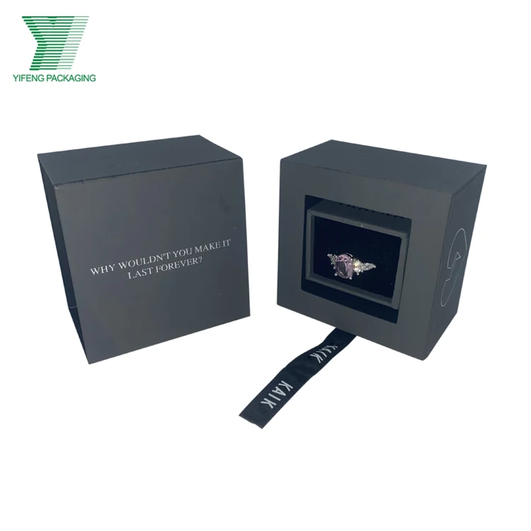 Creative Customized Necklace Box Matt Gray Small Paper Gift Fashion Rotation Luxury Branded Jewelry Boxes