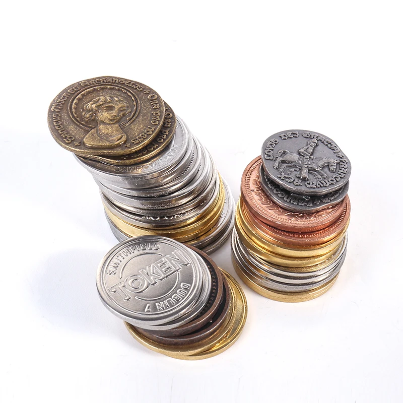 Custom Blank Gold Silver Game Token Metal Souvenir Token Coins For Arcade Game Machine Claw Machine