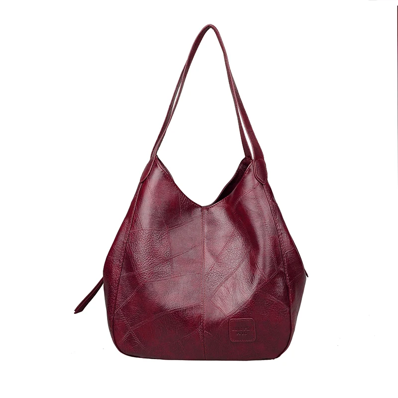 China online shopping Big Handbags for Women PU Leather Three Comparement Large Capacity canvas tote bag with zipper