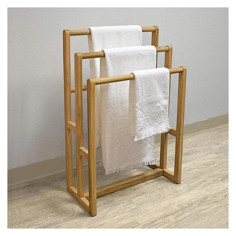 
classic design removable cheap custom bamboo ladder towel rack/towel shelf/stand hanger 