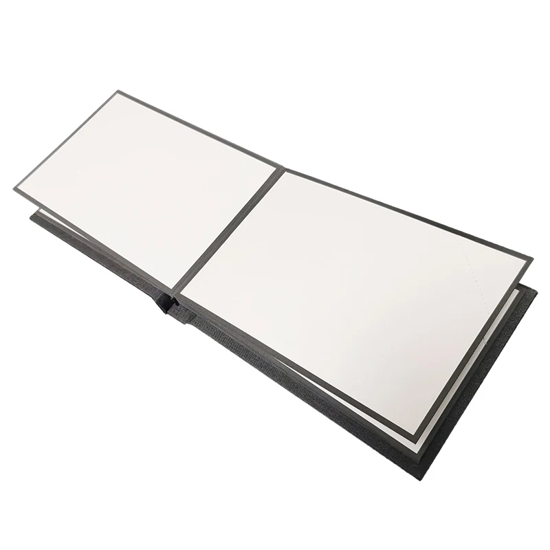 wedding leather self-adhesive peel and stick photo book album with packaging box