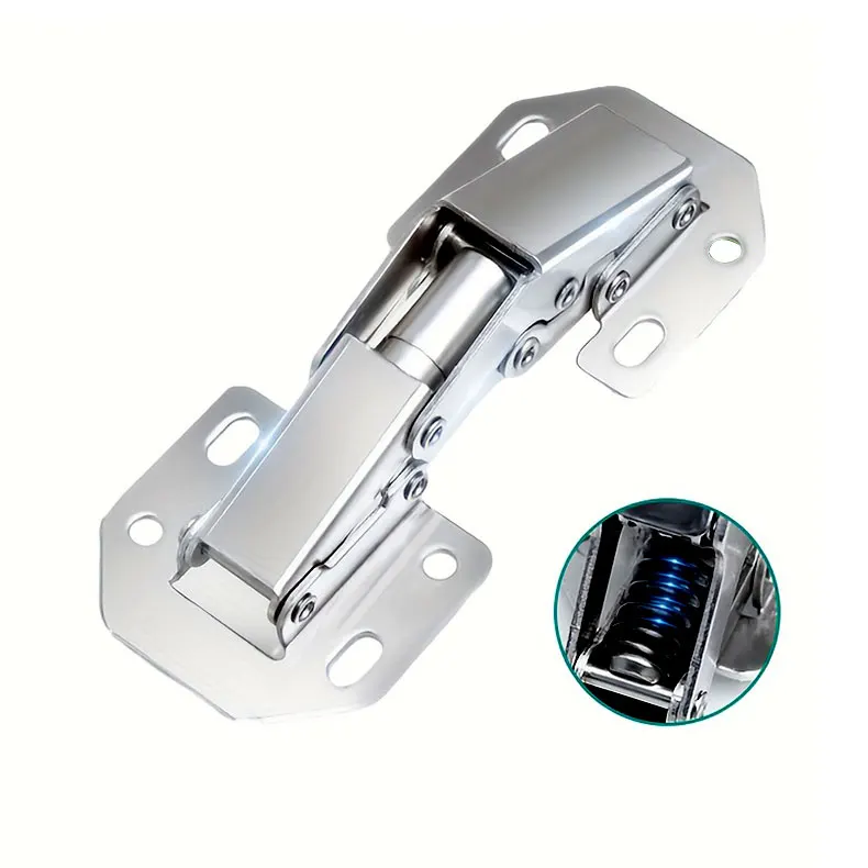 90 Degree Curved Hidden Concealed Cabinet Hinges Frameless Cabinet Doors Stainless Steel and Iron Hinges for Kitchen Use