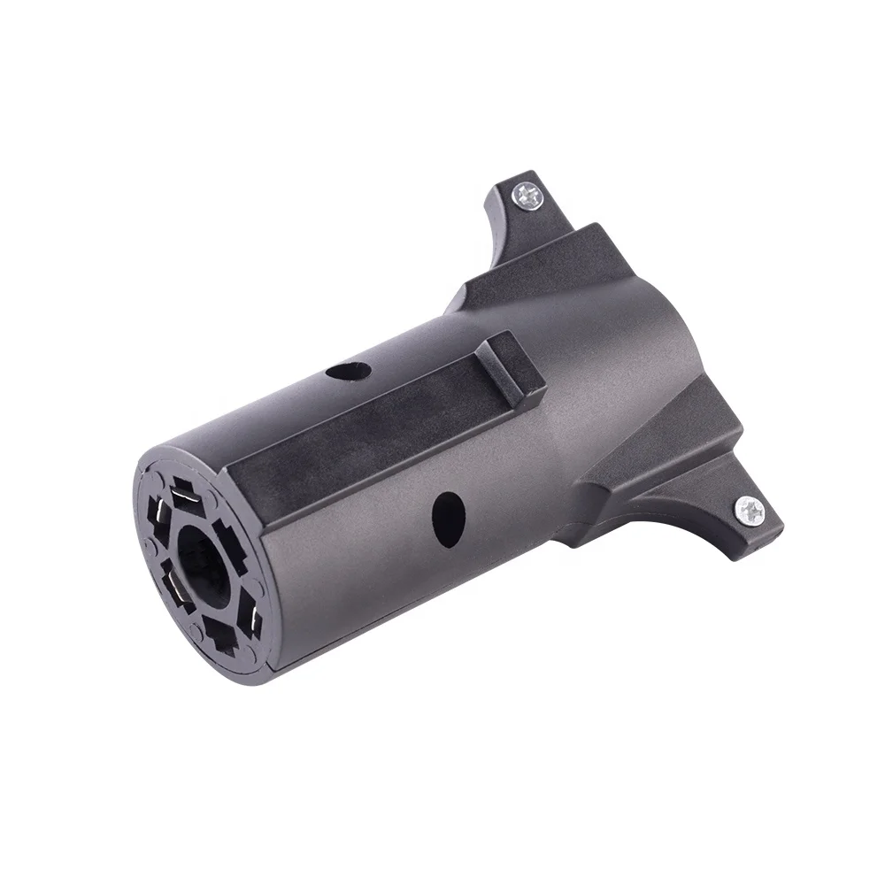 Ed14 Trailer Wiring Connector - 7 Way Round Blade to 4 Way Flat,Camper Caravan RV 7 Pin Trailer Wiring Adapter for Motorhome