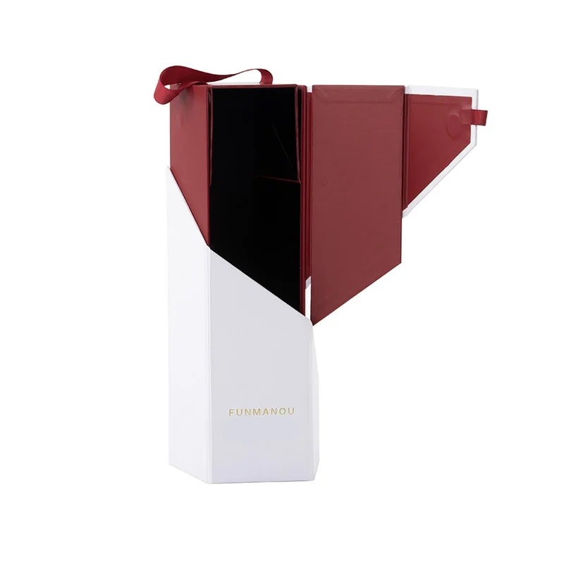 Custom Design Luxury Logo Printed Manufacturers Wine Shipping Box Recyclable Gold Foil Customized Magnetic Wine Box