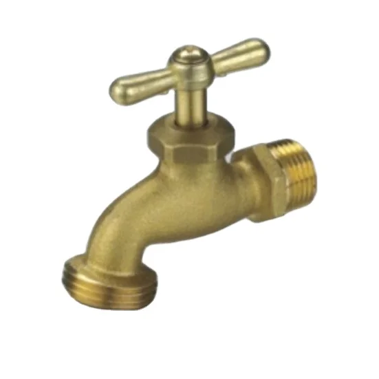 B&H Forged Brass Bibcock golden Supplier Outdoor Water Tap Faucets Brass Bibcock
