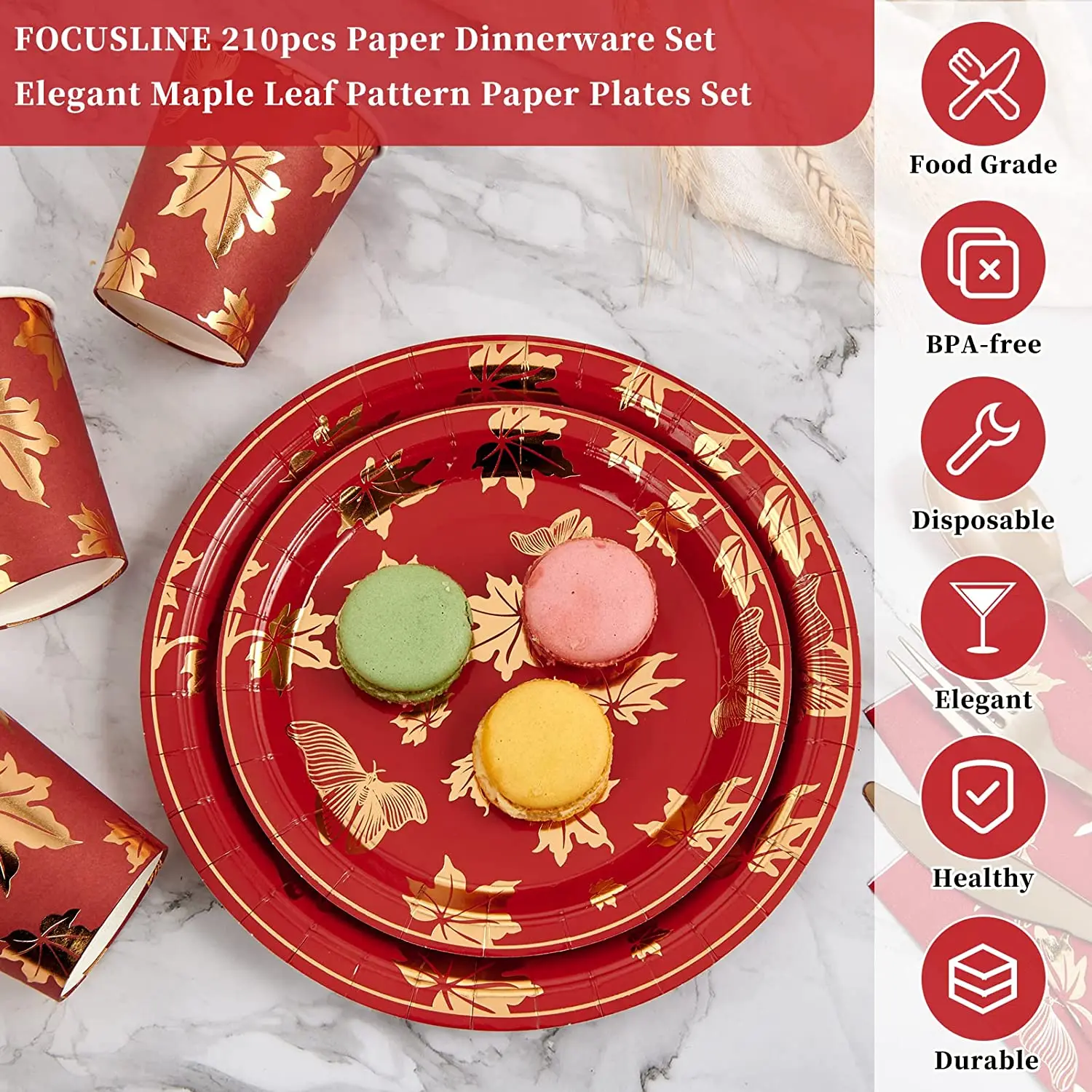 Eco- friendly Disposable tableware set Disposable party supplies kits party holiday Supplies  party paper plates