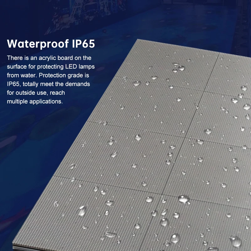 High Resolution P3.91 P4.81mm Concert Stage Digital Video Tiles LED Screen Interactive LED Dance Floor Display Screen System