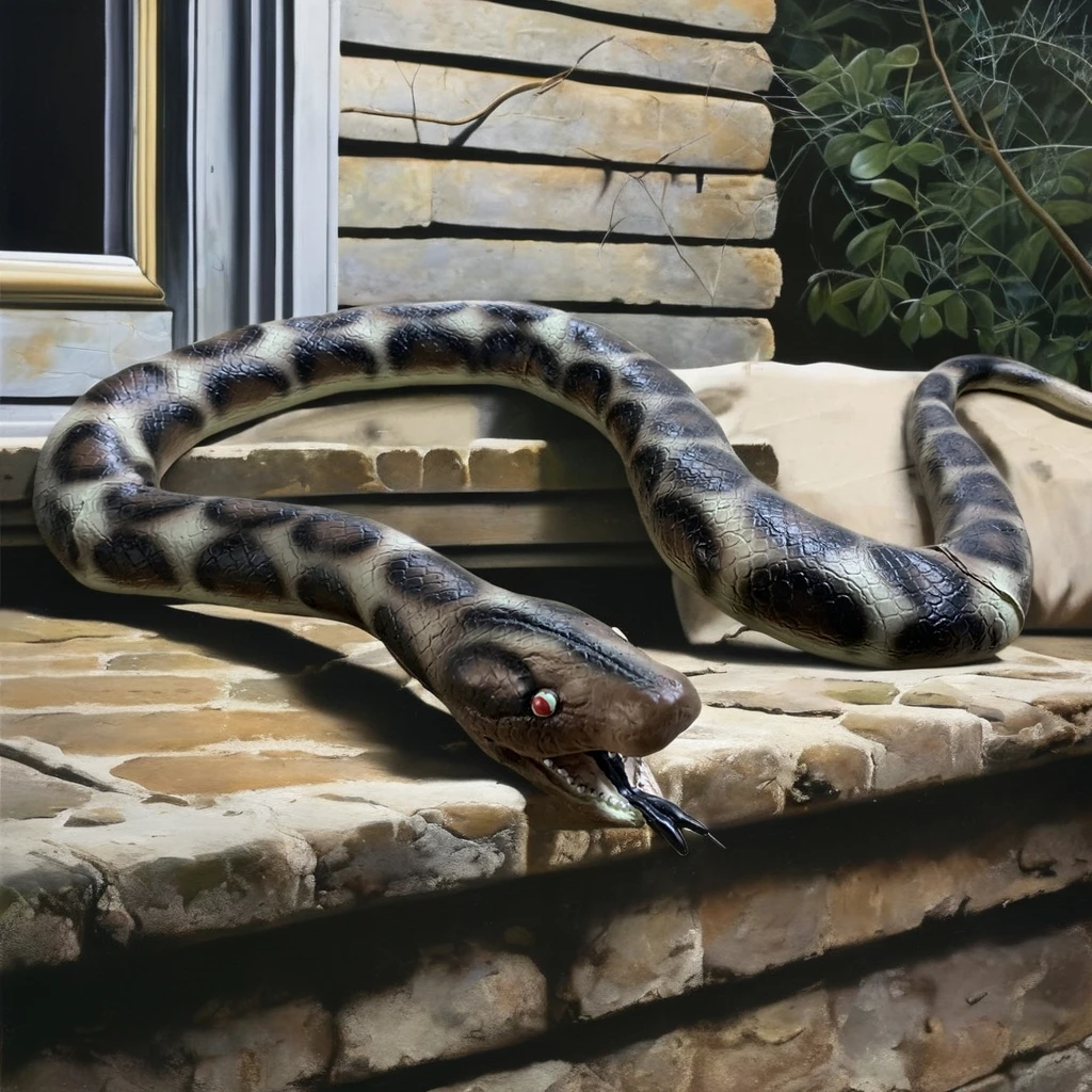 STOBOK Halloween Realistic Snake Toy Latex Rubber Figure for Prank Props