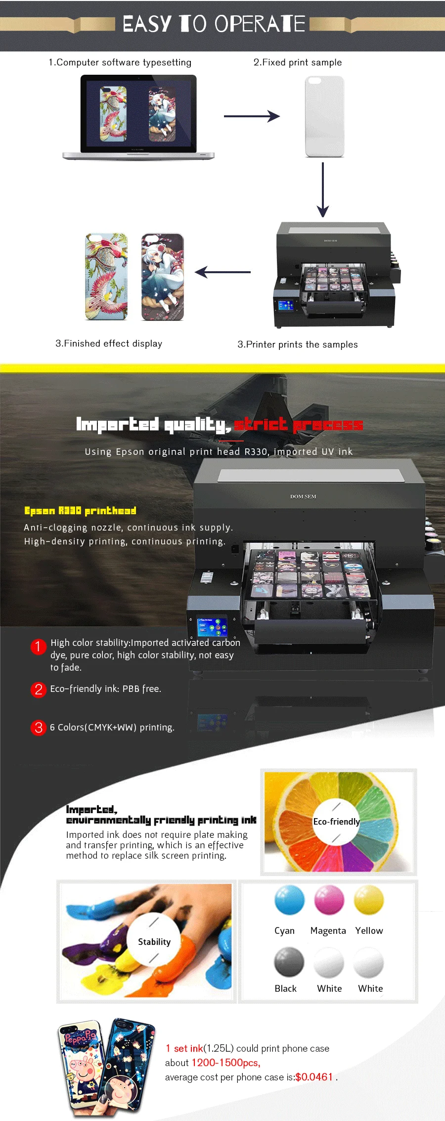 Принтер для печати на одежде UV inkjet размер A3 сухой мгновенный Быстрый прямой цифровой