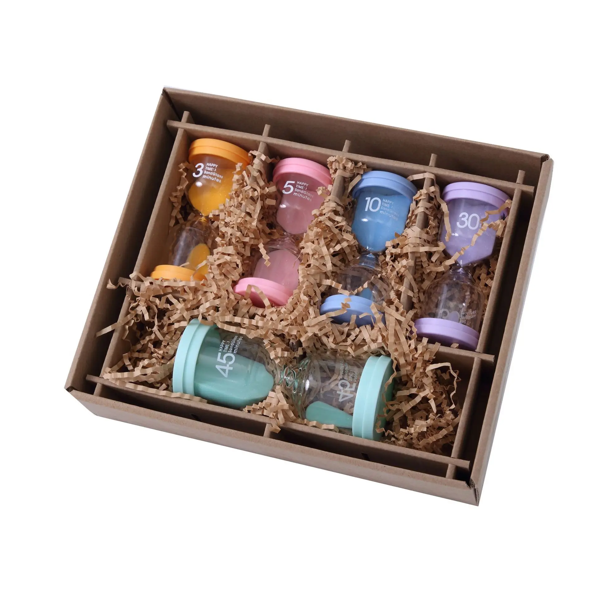 Hourglass Macaron Fresh Color Glass Timer Funnel Creative Gift Home Decoration Craft Gift Glass Timer