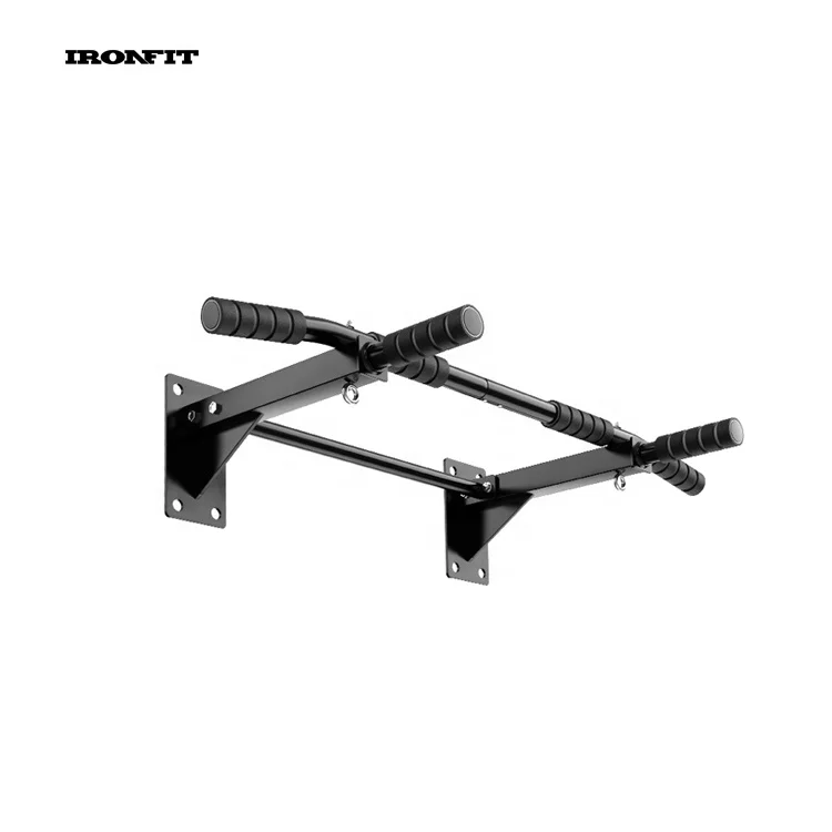 Workout Strength Training Home Steel Multi Grip Wall Mounted Pull Up Bar