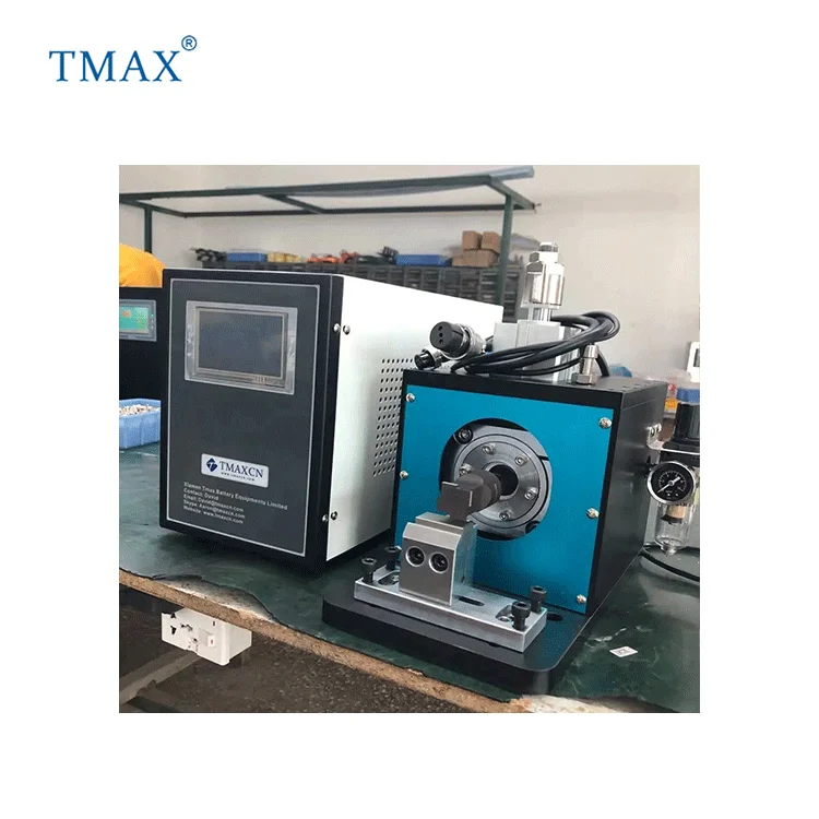 TMAX Brand Vertical Battery Tab Ultrasonic Spot Welder For Pouch Cell Metal Foil Welding