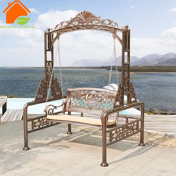 Classic Outdoor Furniture Adult Double Hammock Garden Household Courtyard Balcony Patio Hanging Swing Chair Metal