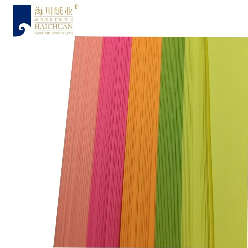 787*1092mm/700*1000mm/889*1194mm Double Sides Coloured  Pure Wood Pulp Yellow Paper Sheet
