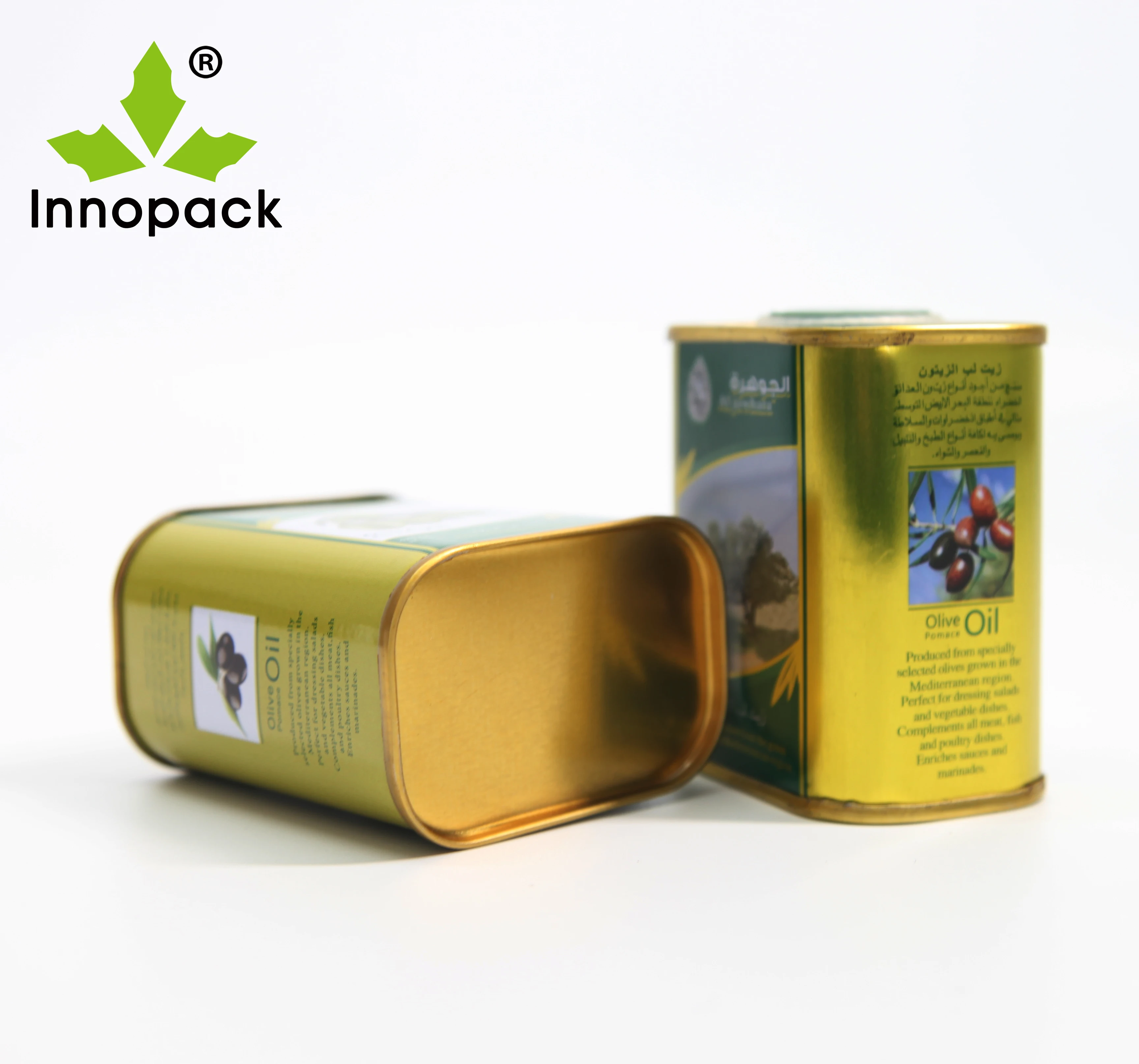 Wholesale Custom print olive oil tin cans 100ml 1 liter cooking oil tin containers 1 gallon oil tin can packing