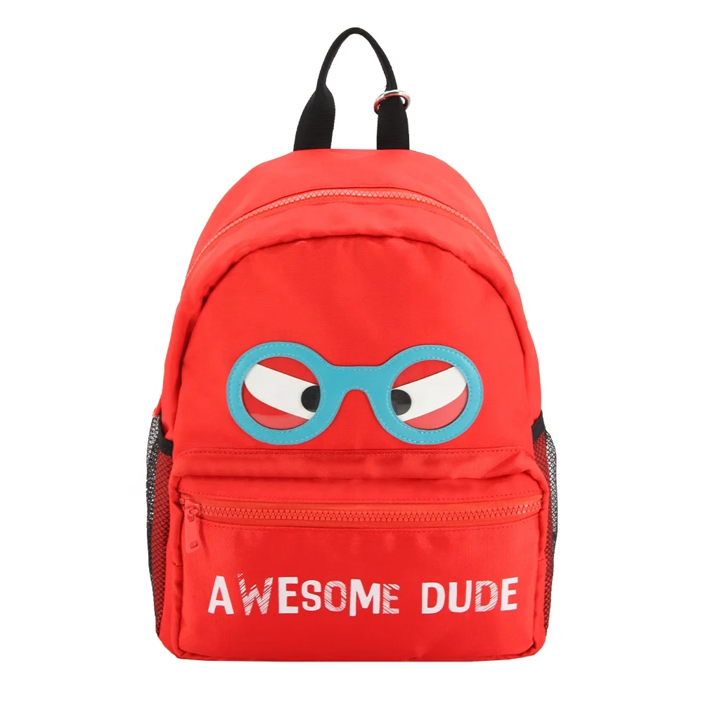 original design little monsters anime pattern children kids waterproof school bag set mini backpack