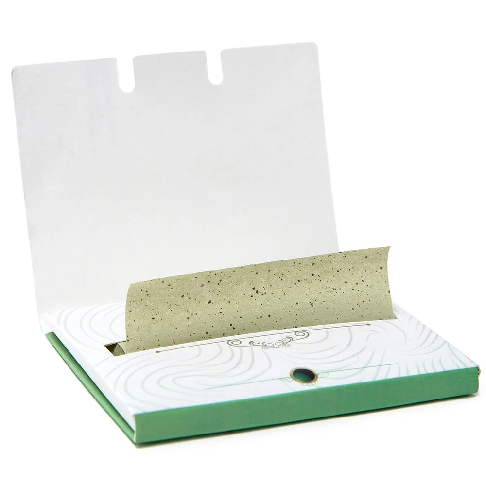 Green Tea Granules Fragrance Makeup Oil Absorbing Paper for Oily