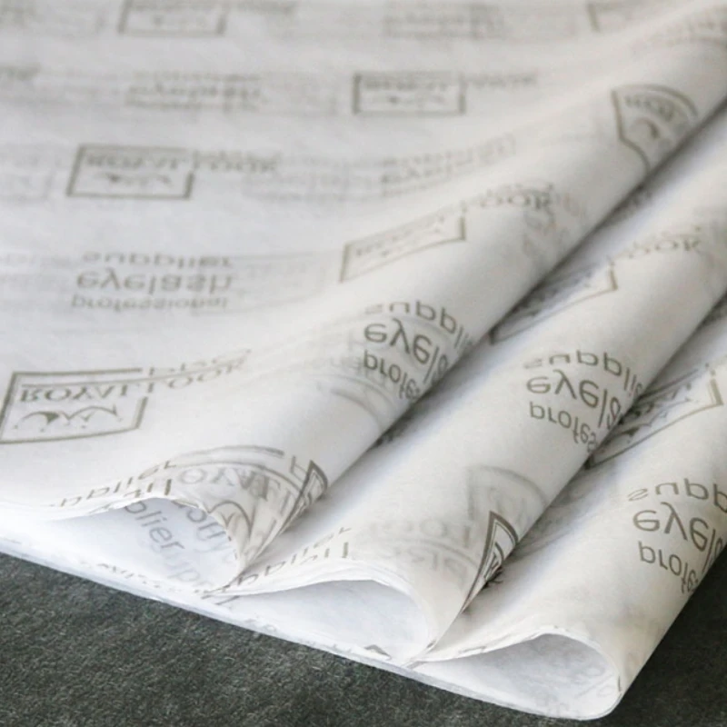 Custom 17/22/30 gsm wrapping tissue paper digital printing with private logo for shoes/clothing/bags packaging