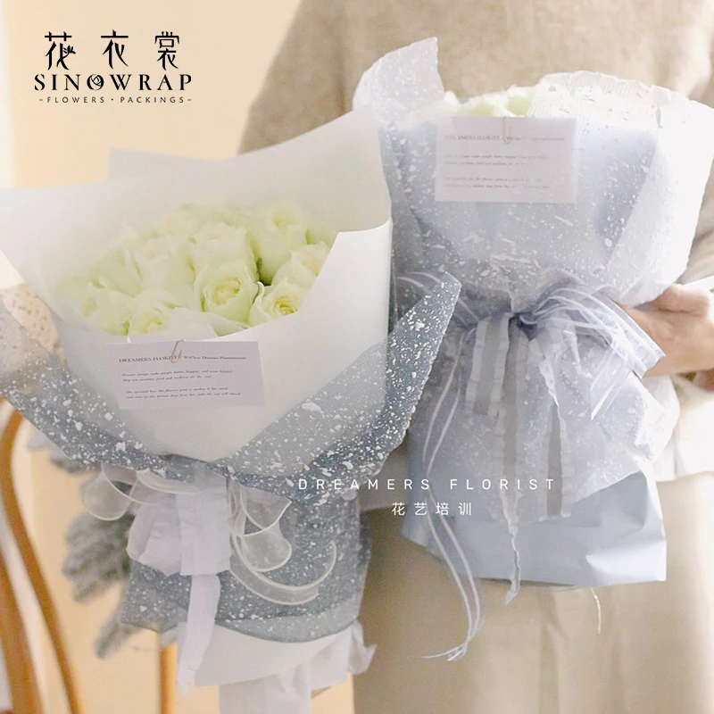 10pcs 50 x 50cm High-end Bling Bling Korean Flower Wrapping Mesh Flower Packaging Paper Net Yarn Wrapping Paper