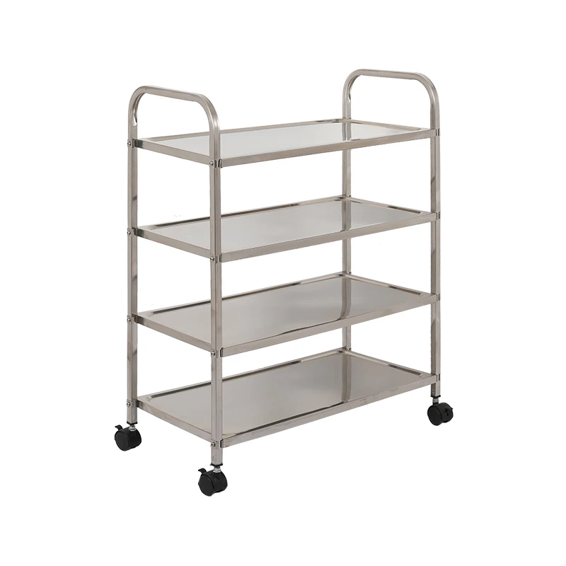 Hotelware Equipment Knocked-Down Hotel Stainless Steel Dining Cart Food Service Trolleys