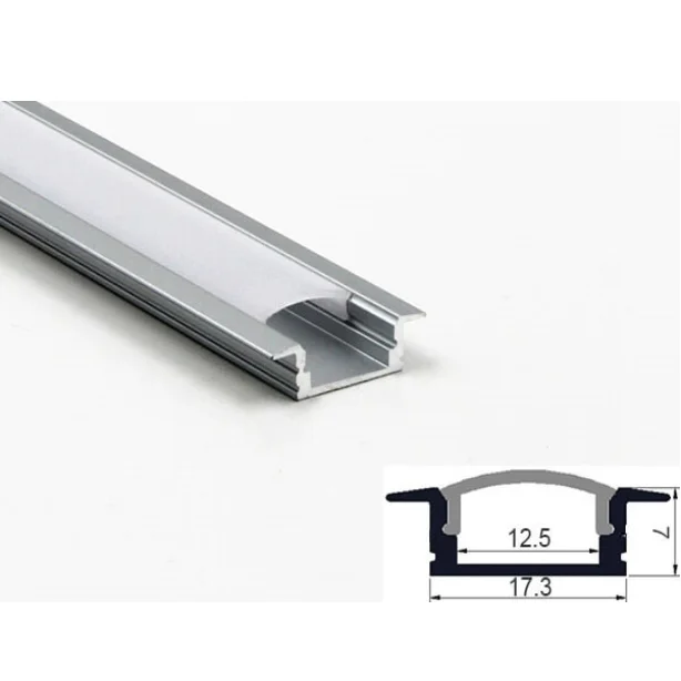 Custom Surface Mounted Led Light Aluminium Profile For Led Strips Diffuser/Led Extruded Aluminium Channel