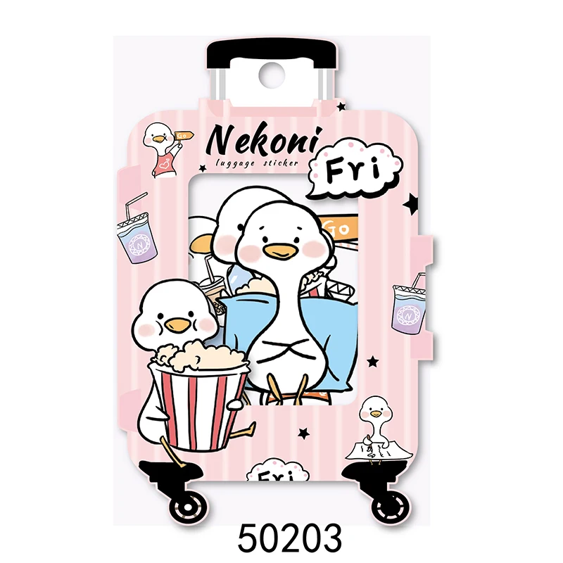 Nekoni Waterproof Sticker Flakes Laptop Decorative Decals Self Adhesive Decals for Stickers Pack Animal Luggage Decals