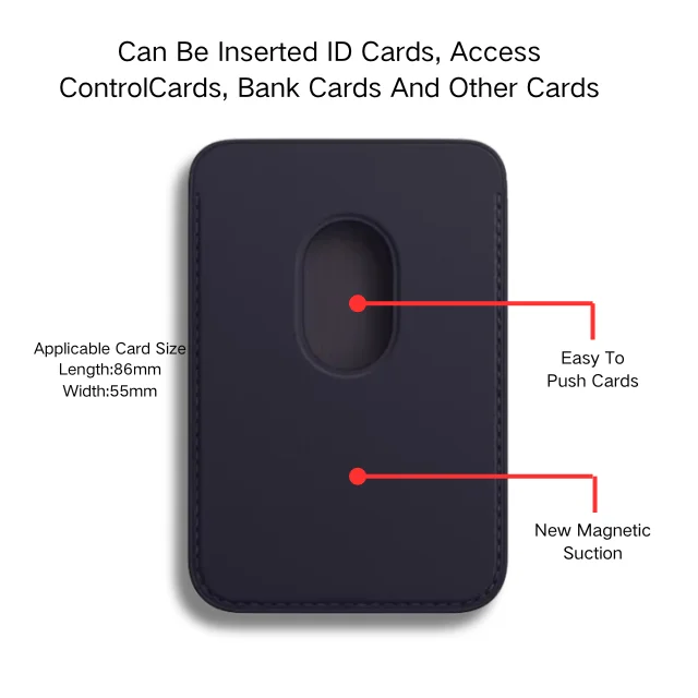 New Arrival Magnetic Wireless Wallet for iPhone 12 11 13 14 15 16 Leather Card Holder Accessories with Various Colors