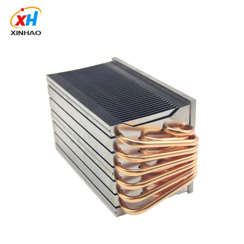 Customized Square 1500w High Power Aluminum   Led Stage Lighting Cooler Industry  Passive Cooling Heat  Pipe Exchanger Heat Sink