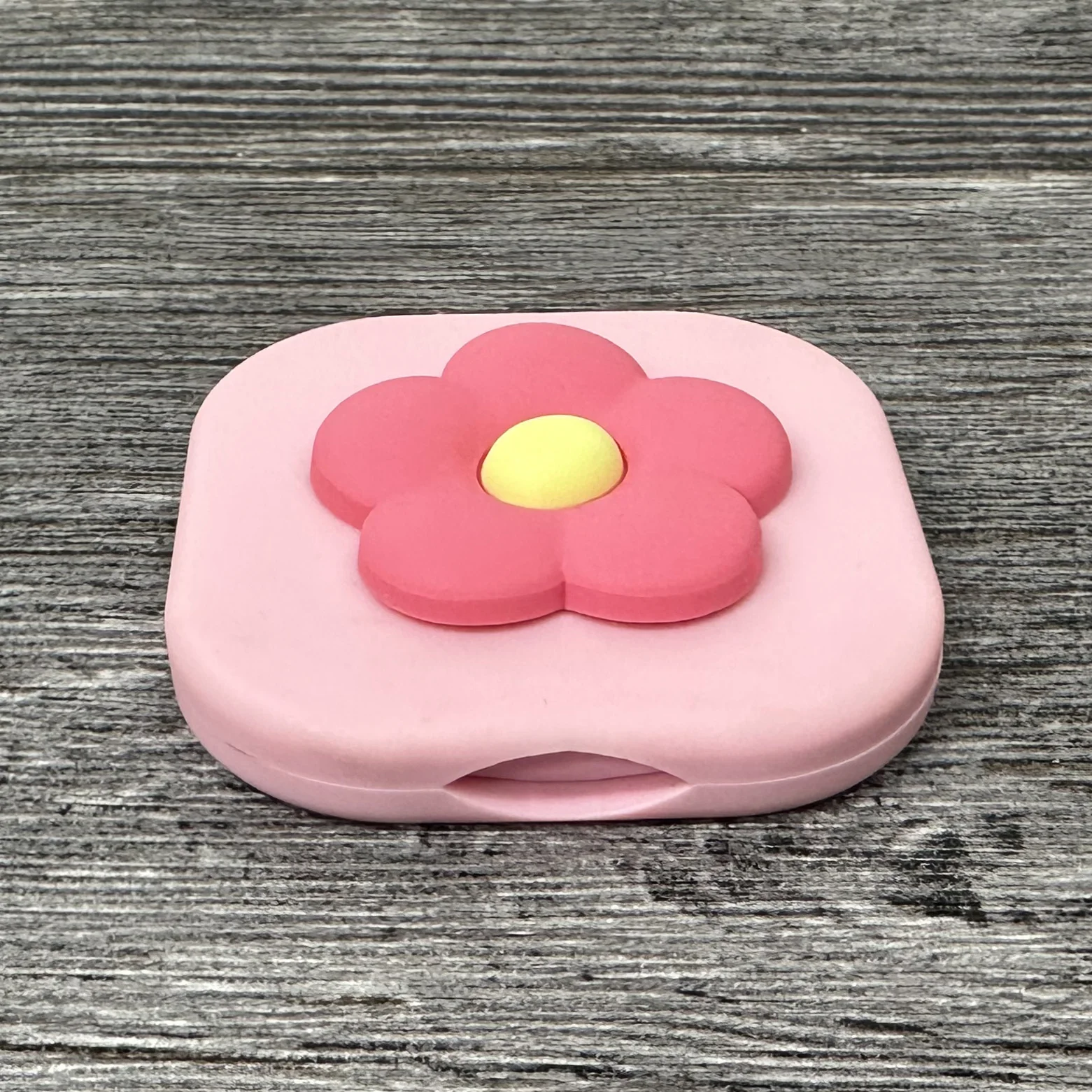 New Design PVC Sticker Rubber Coating Makeup Mirror, Square Double Sided Customized Makeup Mirror