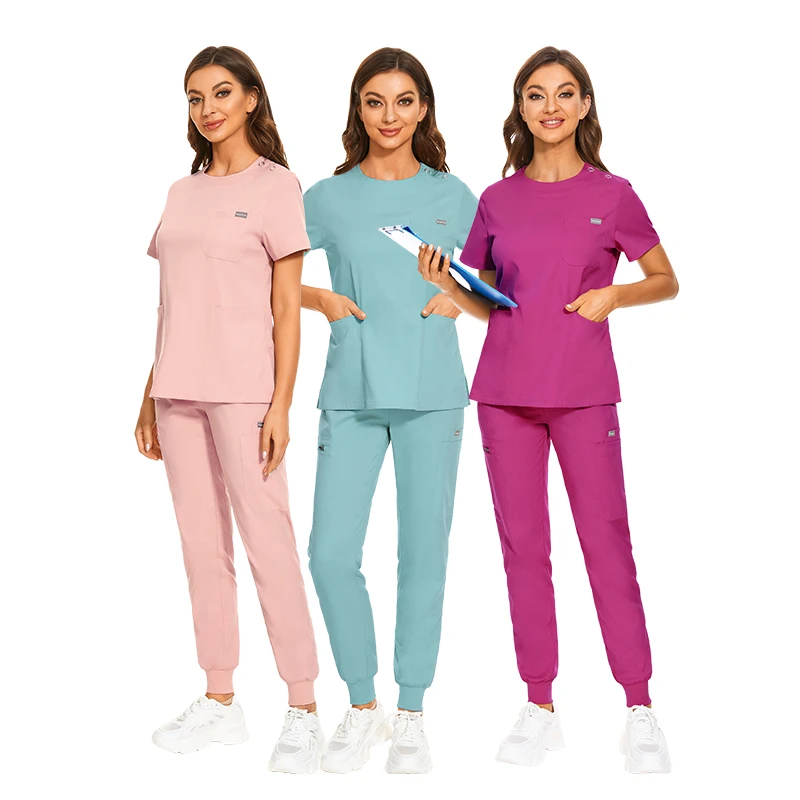 Wholesale Custom Dental Nursing Scrubs Uniforms Medical Scrub Set Pet Grooming Working Clothes Veterinary Doctor Nurse Uniform
