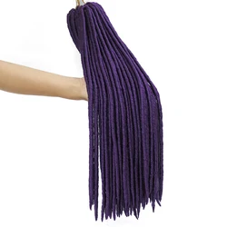 Wholesale Synthetic Braiding Hair Extensions Dreadlocks Ombre Color Soft Straight Braiding Hair Faux Locs Crochet Braids Hair